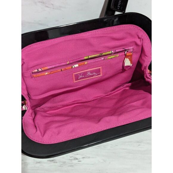 Vera Bradley Womens Pink Vintage Rose Millie Floral Quilted Satin Quilted Clutch - Picture 3 of 6